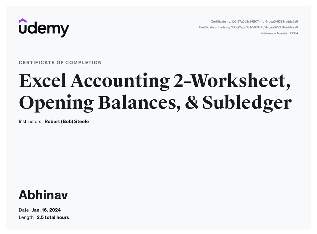 Excel Accounting