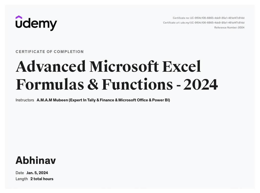 Excel Advanced